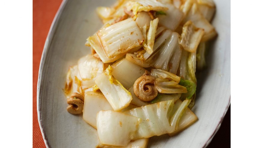 白菜の塩辛炒め
