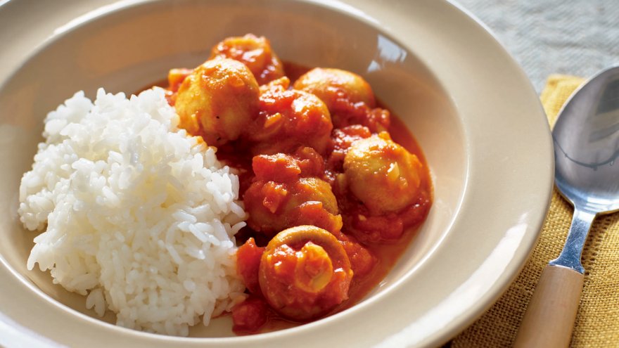 きのこのトマト煮 カレー風味