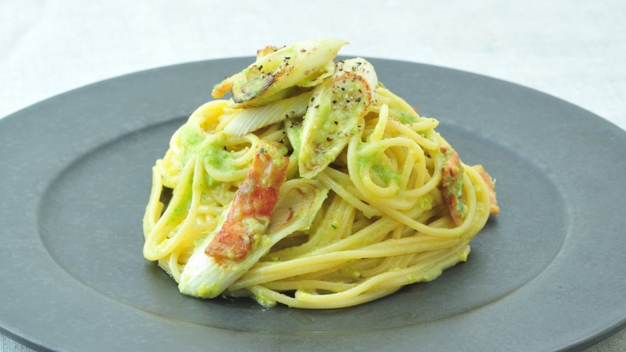 ねぎのカルボナーラスパゲッティ