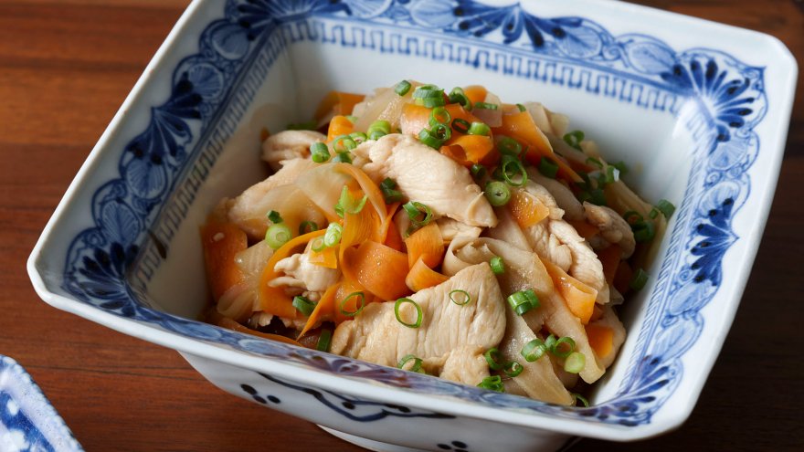 ピーラー野菜とささ身の炒め煮