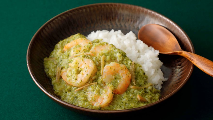 ブロッコリーとえびのしょうがあんかけご飯