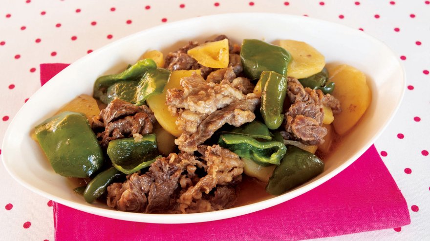 牛肉とピーマンのソース蒸し煮