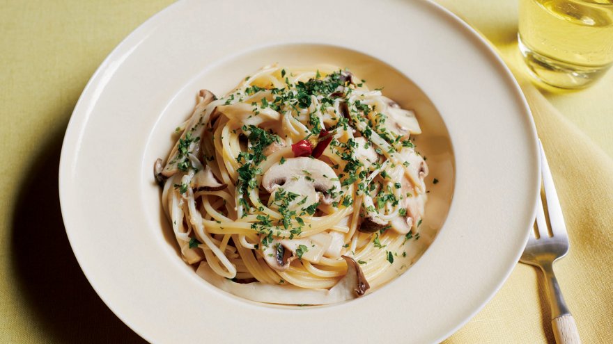 きのこのペペロンチーノ