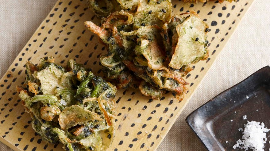 しょうがとねぎのかき揚げ