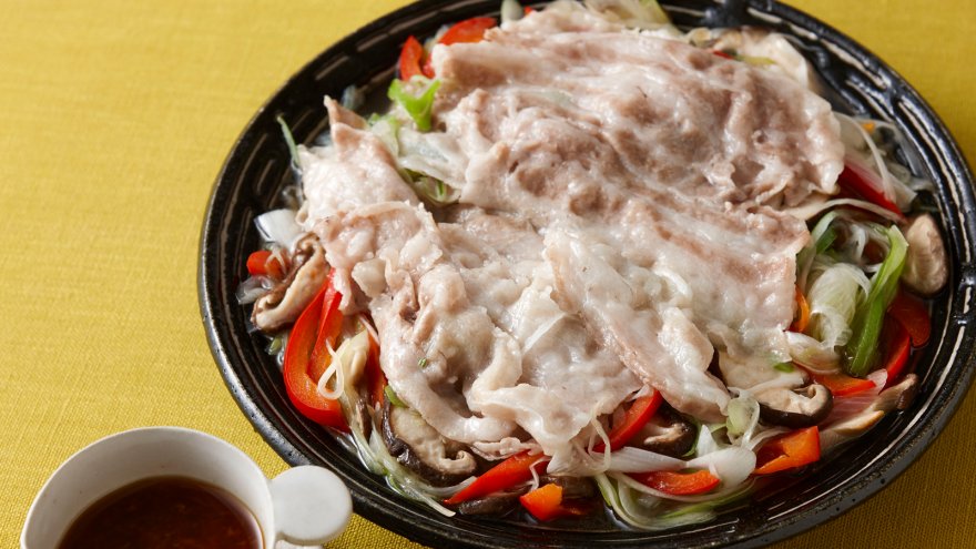 ねぎと豚肉の重ね蒸し