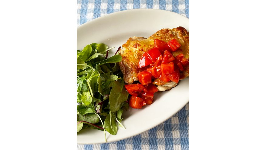 カリカリチキンのケチャップトマトソース