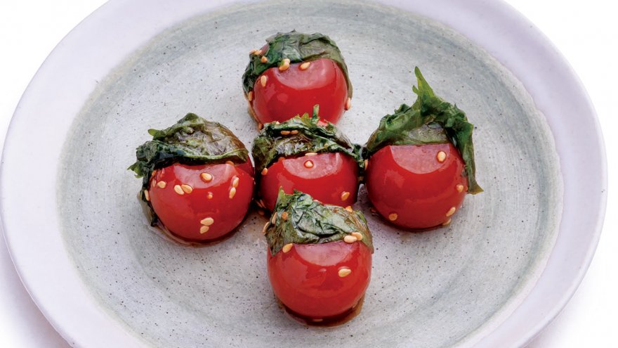 ミニトマトのごまじそあえ