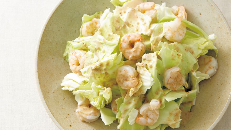 ちぎりキャベツのごまだれ