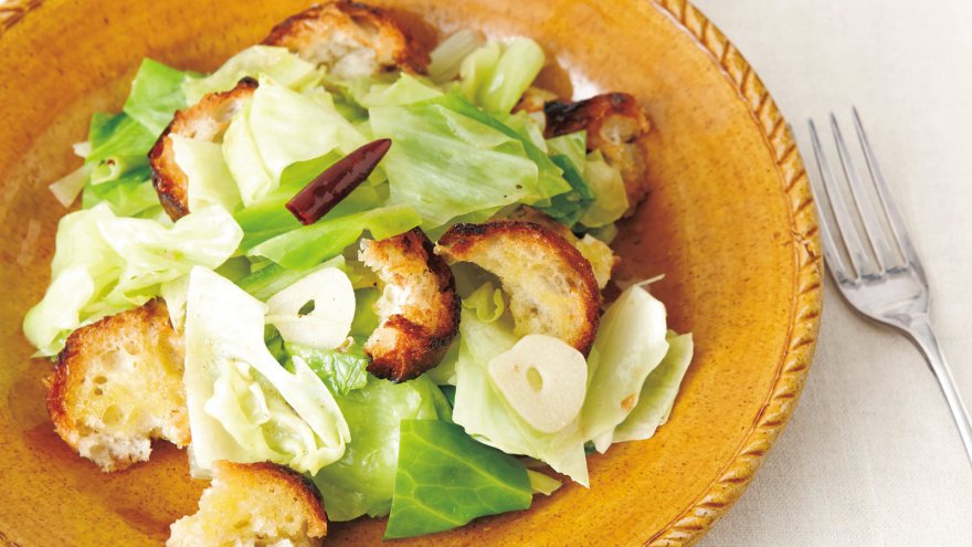 キャベツのペペロンチーノ風