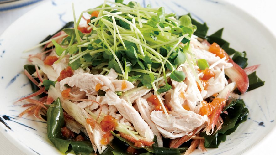 ささ身のレンジ蒸しサラダ