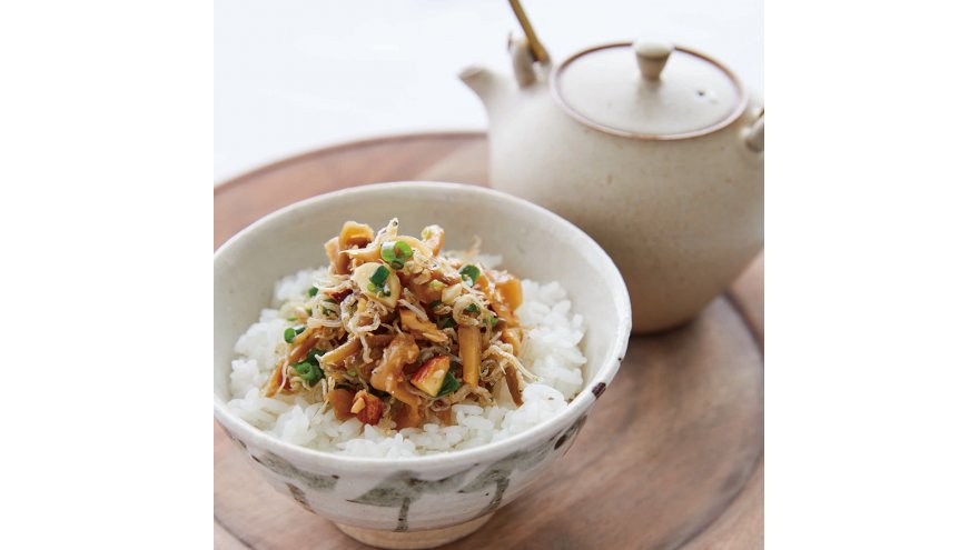 じゃこナッツの漬物丼