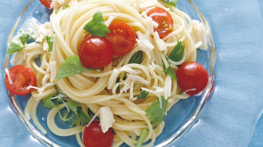 帆立ての冷製パスタ