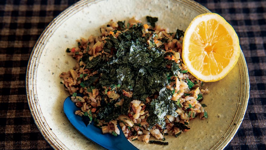 ごぼう入りさばそぼろチャーハン