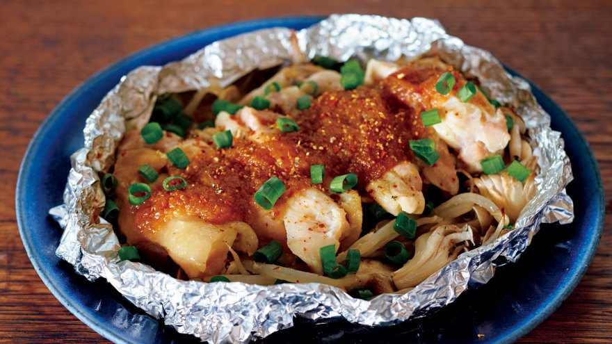 鶏の塩麹ホイル焼き