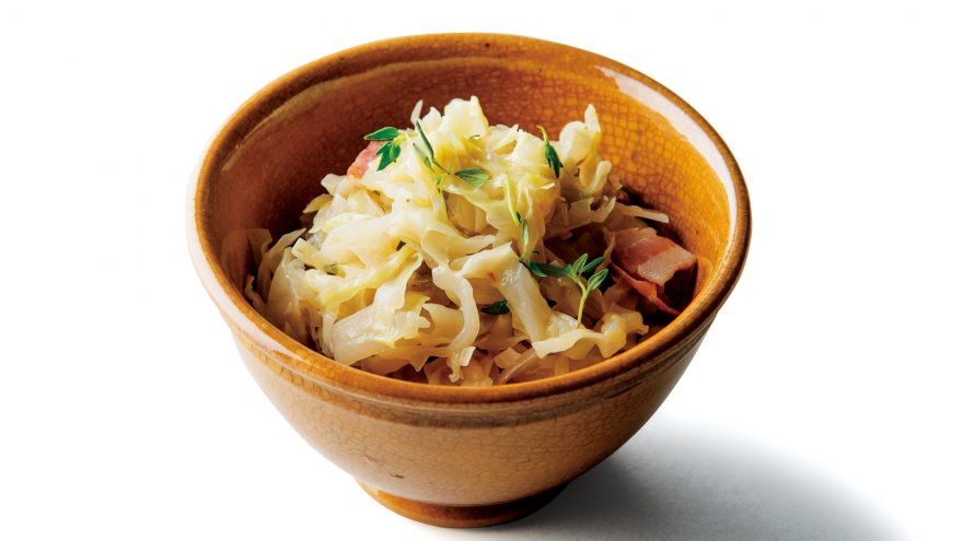 キャベツのシュークルート風