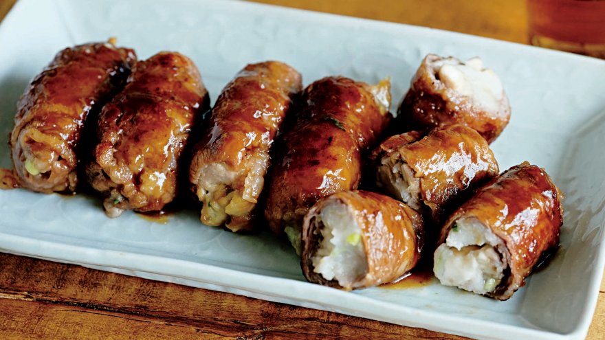 里芋の牛肉巻き