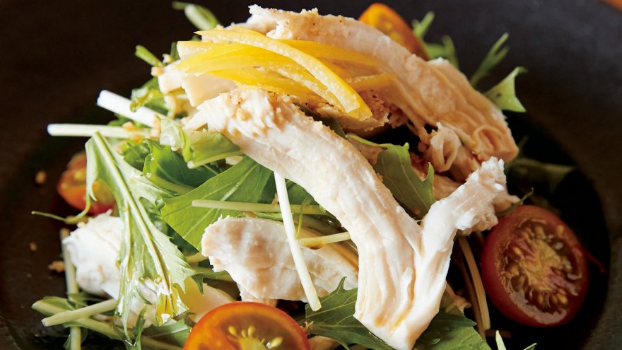 残りレモンでサラダチキン