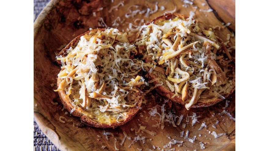 しいたけの軸のブルスケッタ