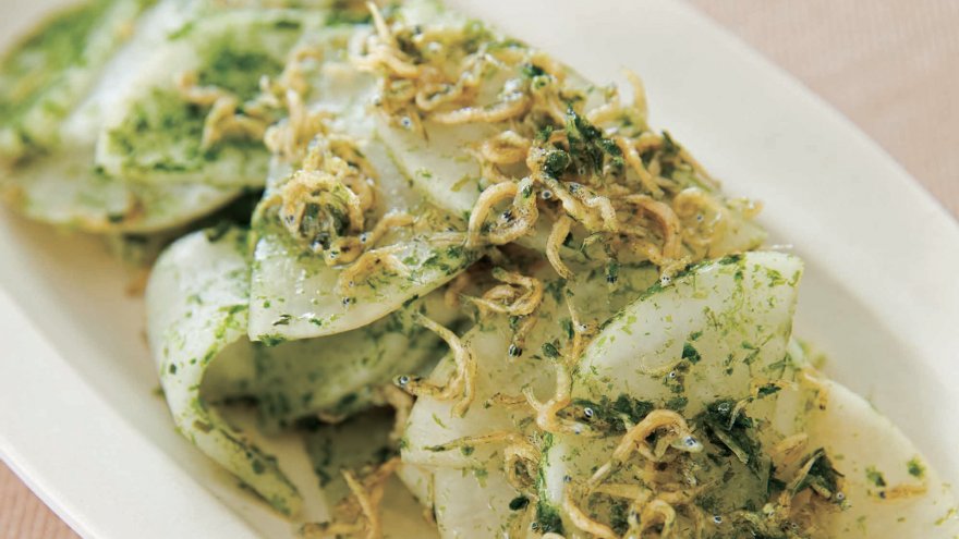 大根のちりめんじゃこあえ