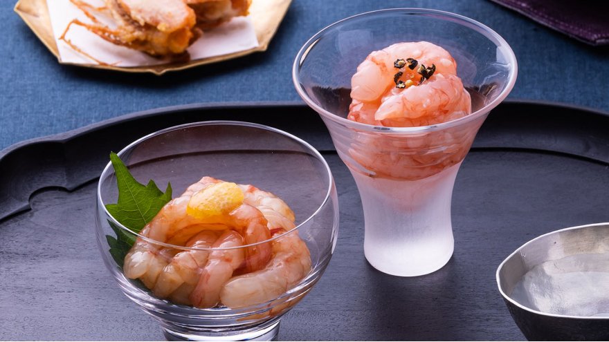 甘えびの2種盛り