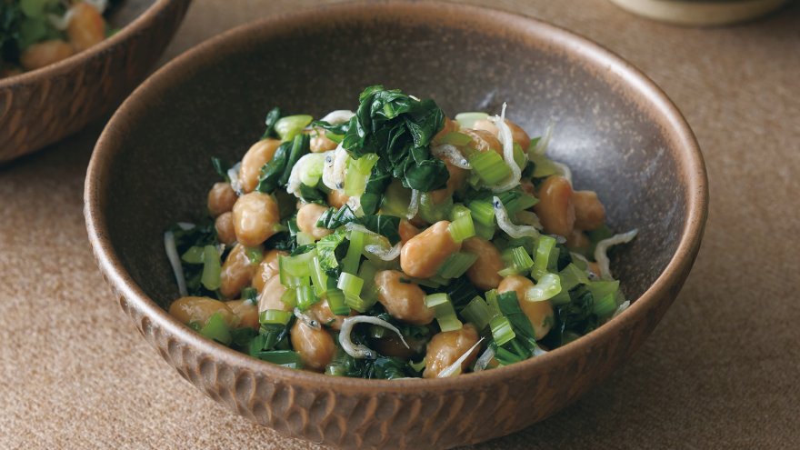 小松菜の納豆あえ