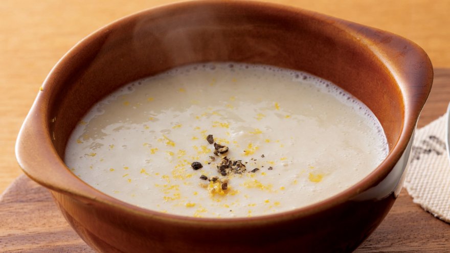 長芋の白みそ豆乳スープ