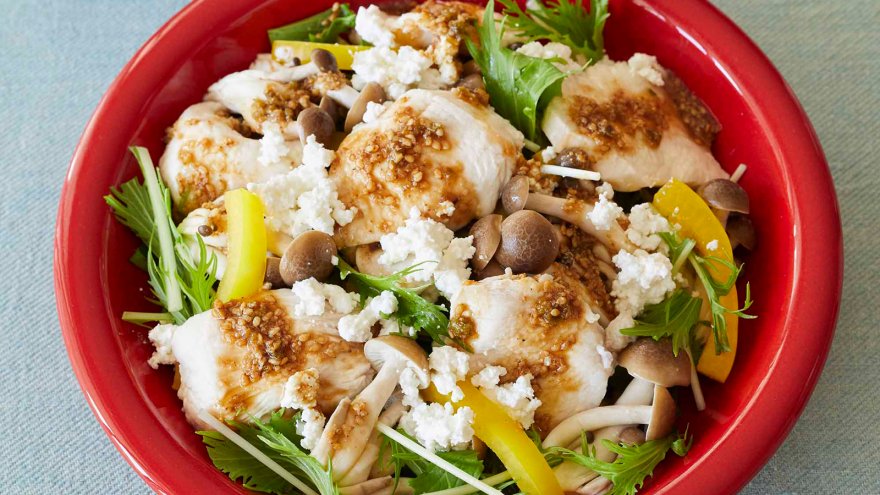 鶏むねのヘルシーホットサラダ