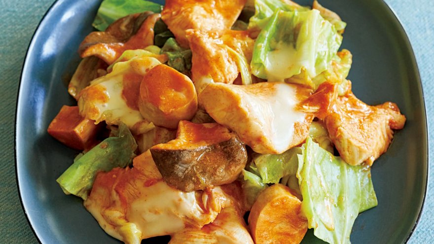 鶏むねのレンジタッカルビ