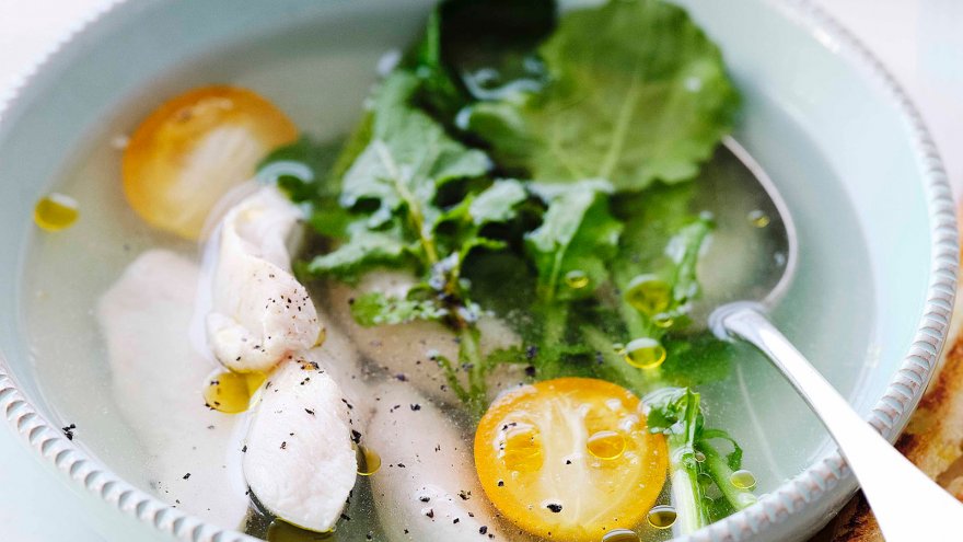 きんかんとささ身のスープ