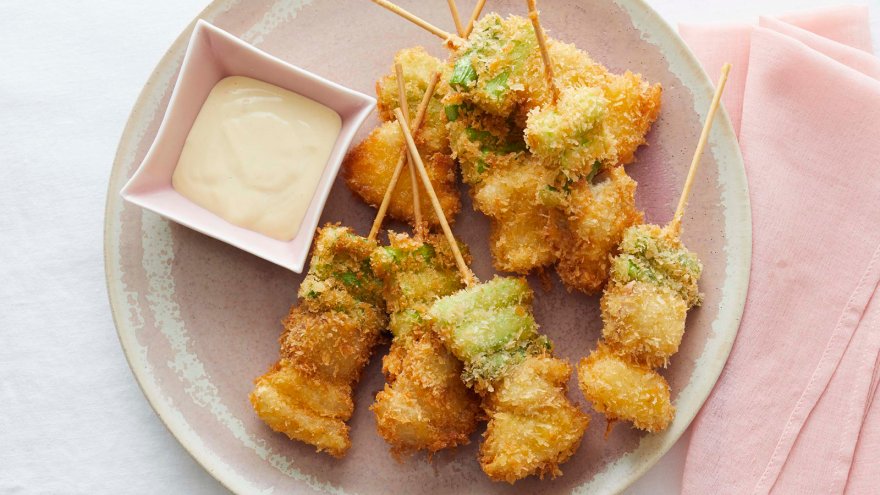 春野菜と帆立ての串揚げ