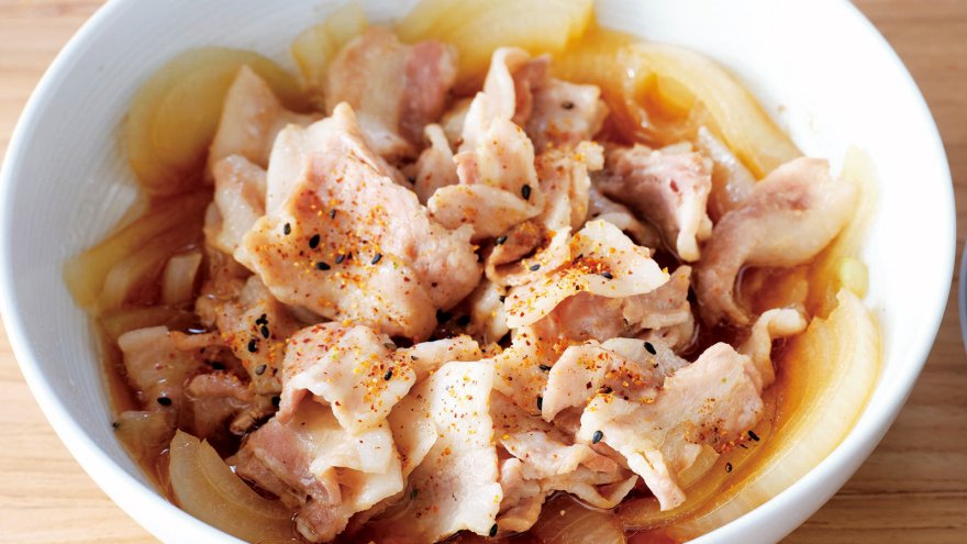 豚肉のレンジ甘辛煮