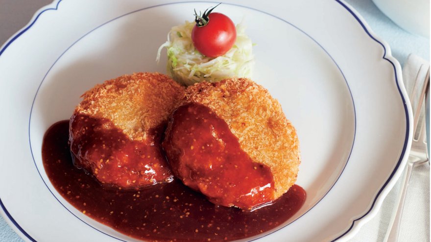 春キャベツたっぷりのメンチカツ