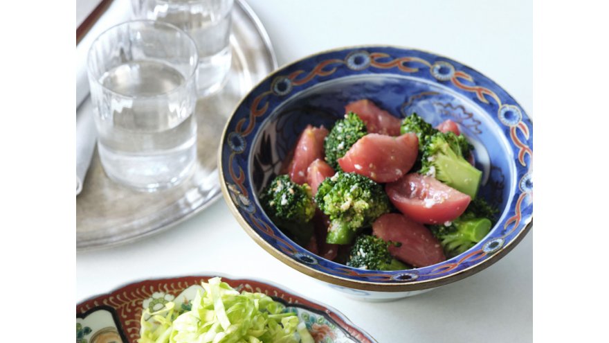 トマトとブロッコリーのサラダ 塩こうじドレッシング