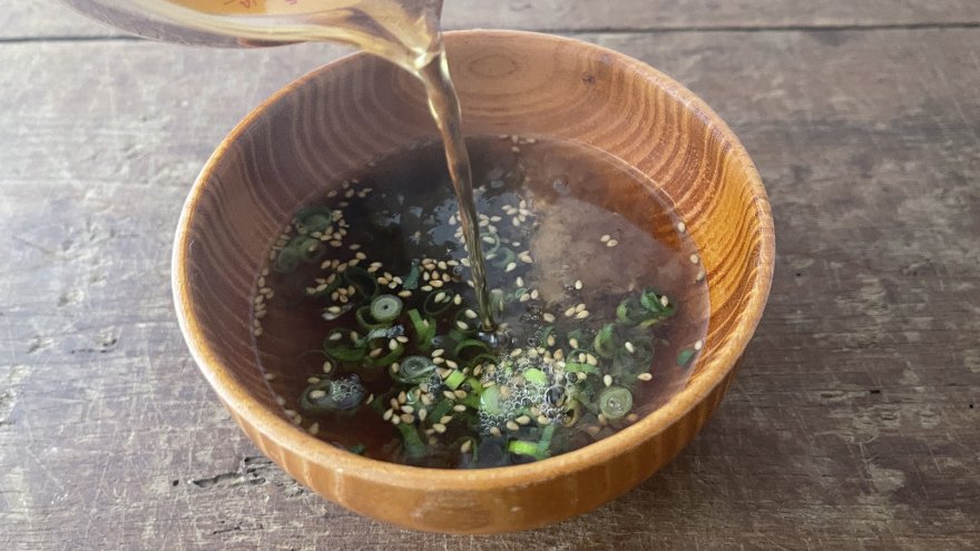 ほうじ茶と即席すまし汁