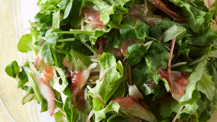 薬味サラダ 梅ドレッシング