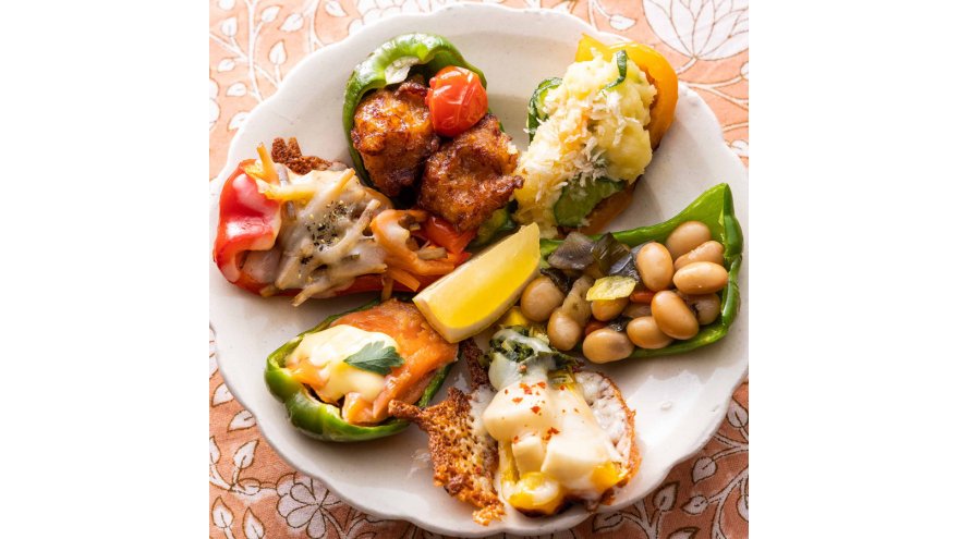 ピーマンのカップ焼き