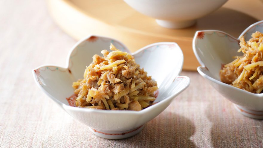 ツナ缶としょうがの甘辛煮