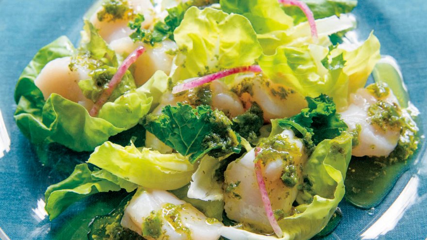 帆立てのカルパッチョサラダ