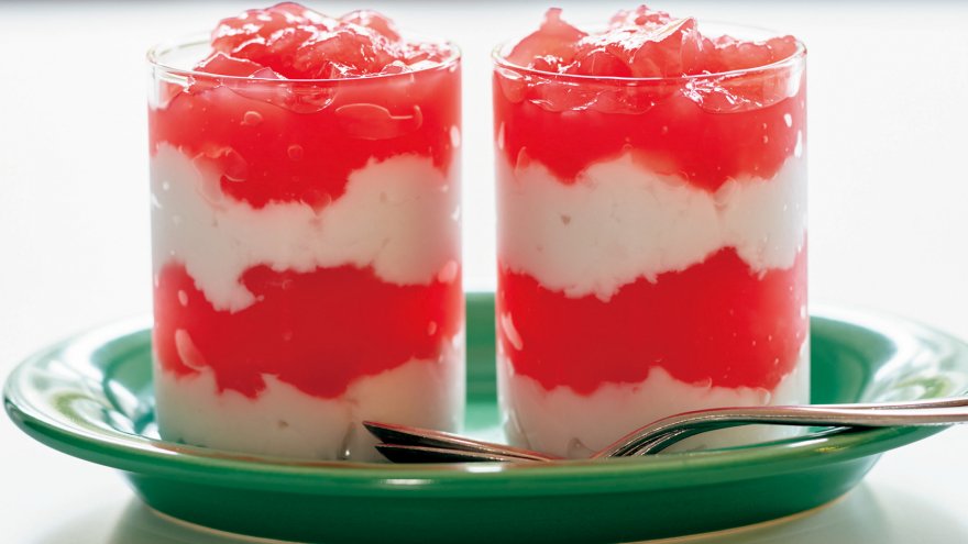 すいかとココナツミルクのクラッシュゼリー