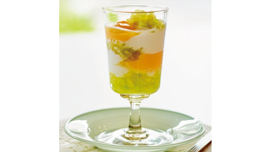 メロンのグラスデザート