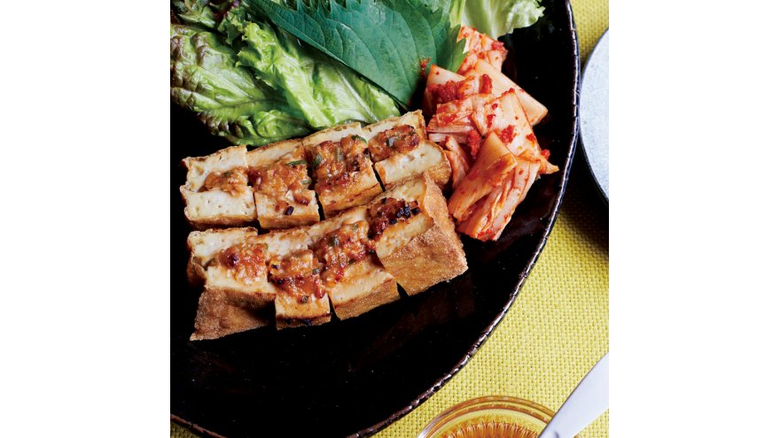 ねぎみそ厚揚げのしっそー巻き