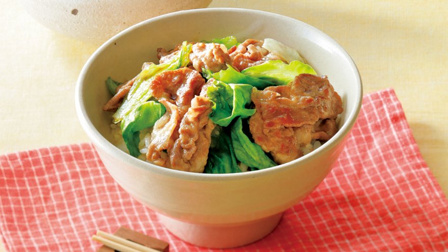 豚こまレタス丼