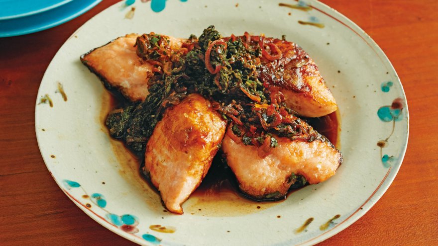 さけの薬味だれ焼き