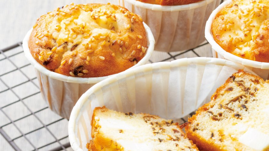 塩昆布とチーズのマフィン