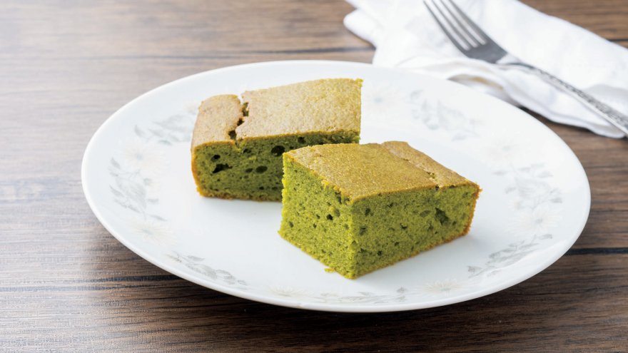 抹茶の白あんケーキ