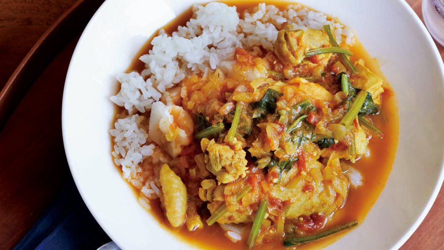 餅入りチキンスープカレー