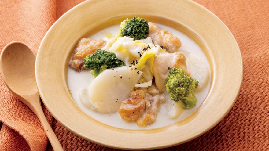 白菜とかぶのミルクシチュー