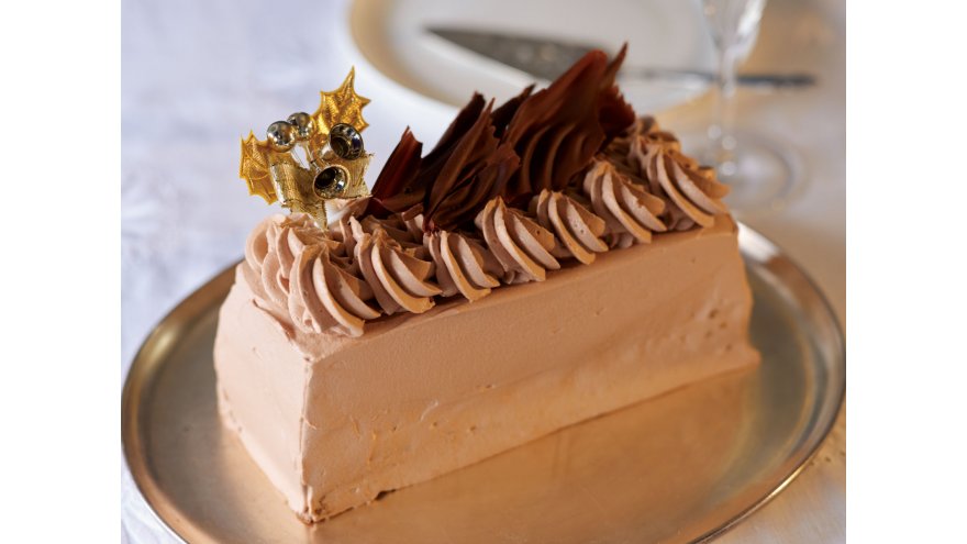 チョコクリームのクリスマスケーキ