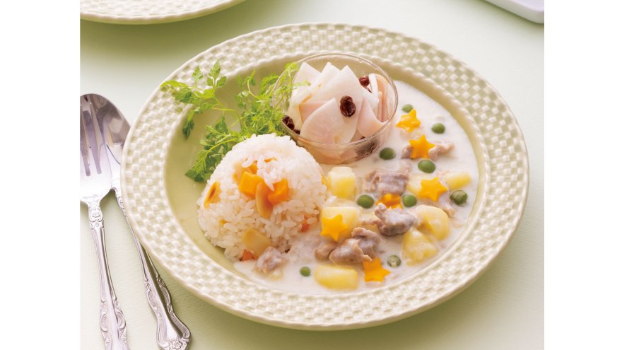 ポーククリームライスプレート
