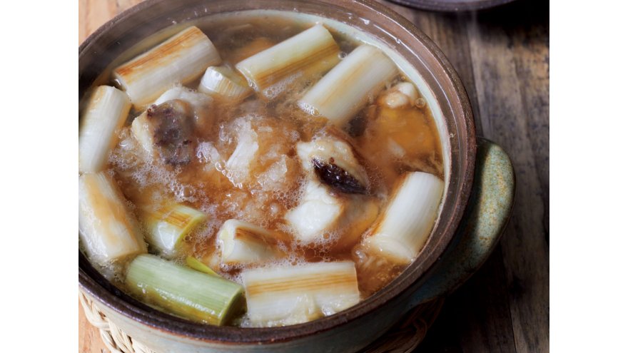 揚げ焼きたいとねぎのみぞれ鍋